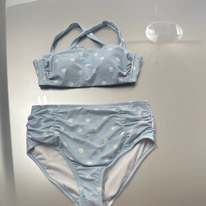 Kona Sol Light Blue Polka Dot Bikini